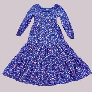 Cat & Jack Maxi Dress Full Skirt 6-7 Prairie Floral